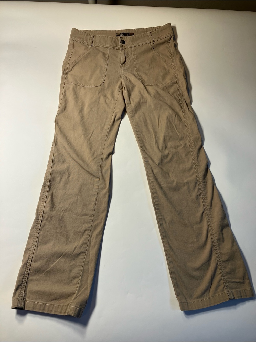 Prana Women's Khaki Wide-Leg Utility Pants - Picture 1 of 8